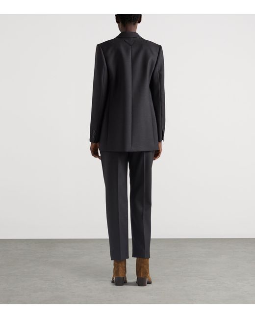 Prada Black Wool Gabardine Trousers