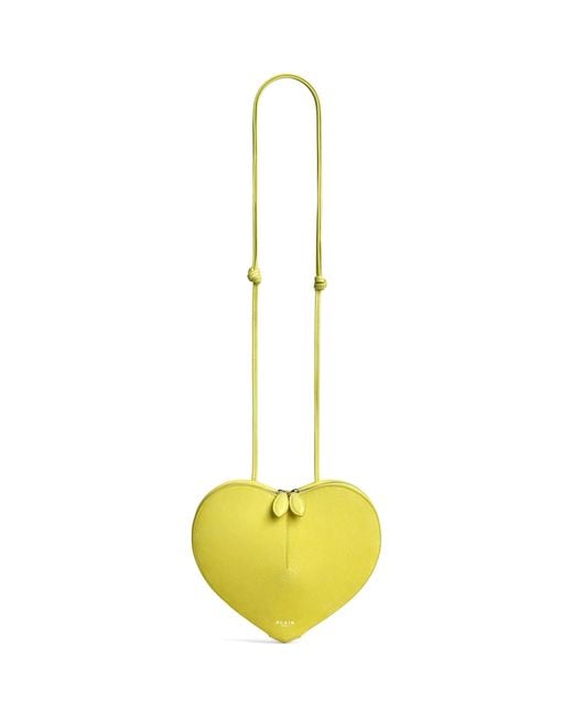 Alaïa Yellow Suede Le Coeur Shoulder Bag