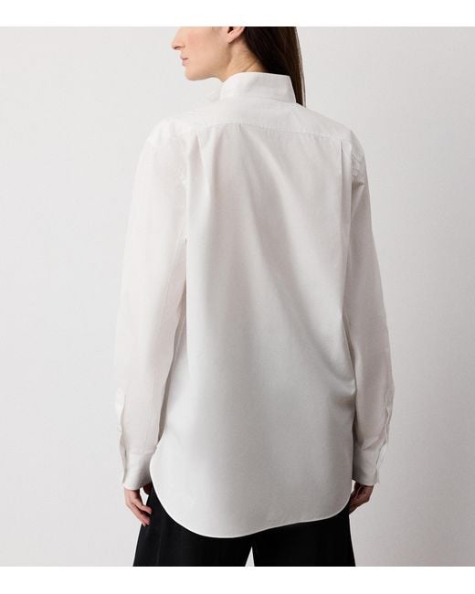 Ralph Lauren White Cotton Broadcloth Courtney Shirt