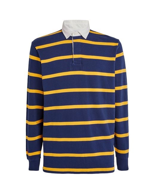 Polo Ralph Lauren Blue Striped Rugby Shirt for men