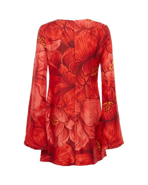 LaDoubleJ Red Silk Supremes Swing Dress