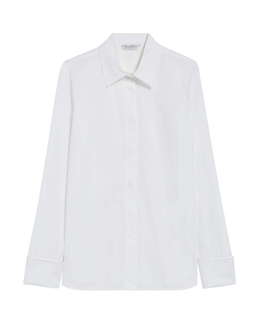 Max Mara White Stretch-Cotton Shirt
