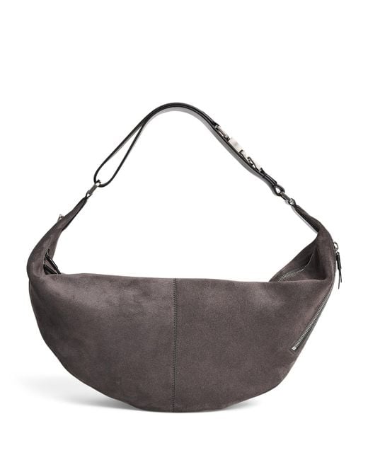 Lemaire Brown Suede Quiver Clip Shoulder Bag for men
