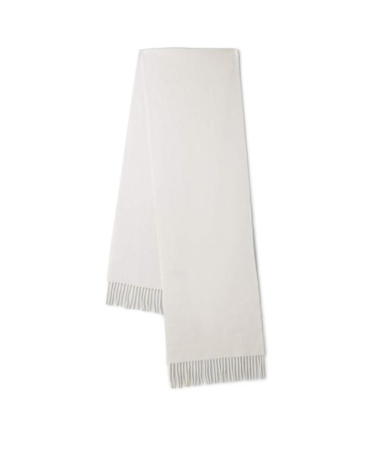 Mulberry White Small Merino Wool Scarf