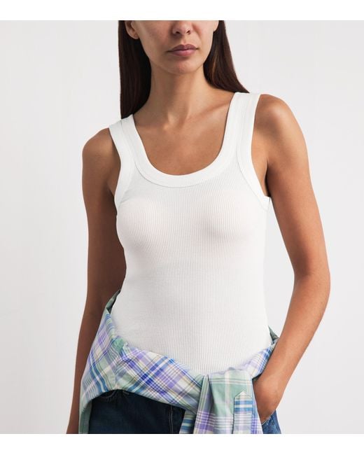 Rag & Bone White The Essential Rib Tank Top