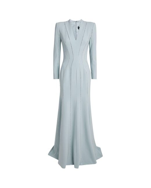 Jenny Packham Blue Embellished Victoire Gown