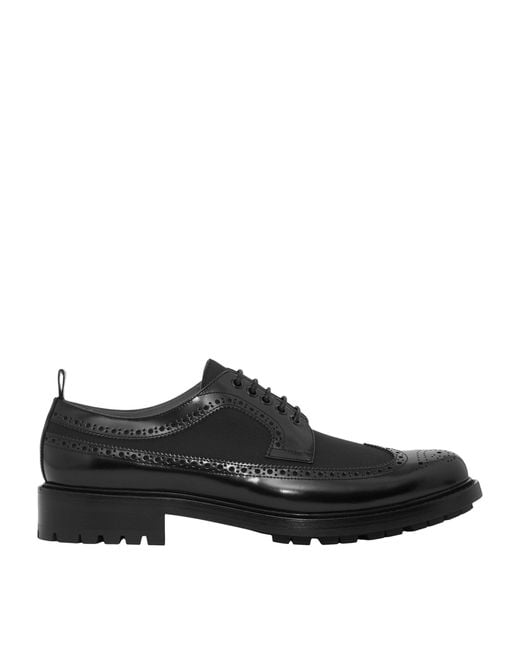 Burberry Black Leather Panelled Oxford Shoes for men