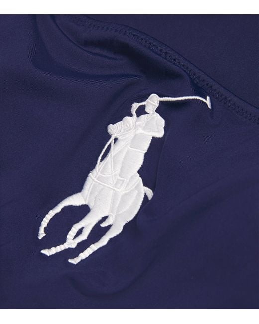 Polo Ralph Lauren Blue Large Polo Pony Logo Kennedy Swimsuit