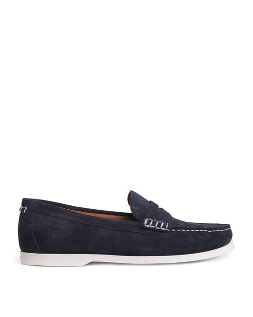 Polo Ralph Lauren Blue Suede Merton Loafers for men