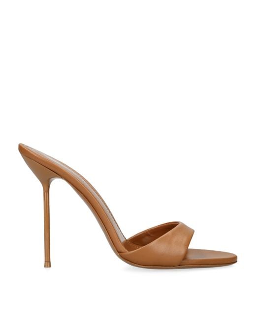 Paris Texas Brown Leather Lidia Mules 105