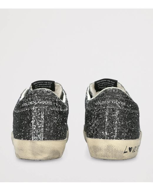 Golden Goose Deluxe Brand Brown Glitter Super-Star Sneakers