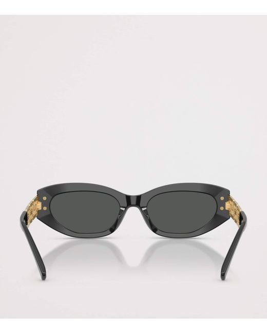Versace Black Acetate Ve4501 Cat Eye Sunglasses