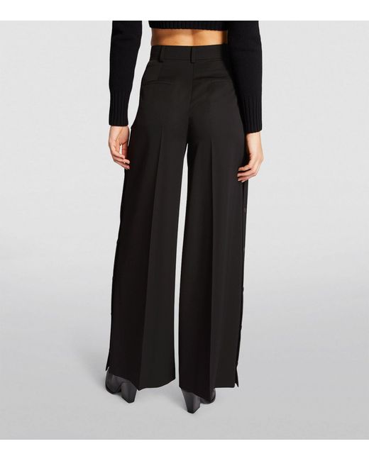 Max Mara Black Wool-mohair Tailored Trousers