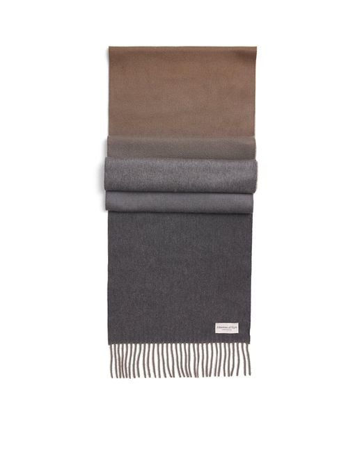Johnstons Gray Cashmere Ombré Scarf for men