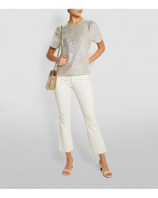 metallic sequin top