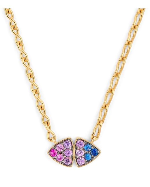 Emily P. Wheeler Metallic And Sapphire Ombré Candy Sky Necklace