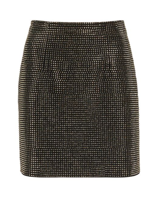 Roland Mouret Diamanté Mini Skirt in Black | Lyst