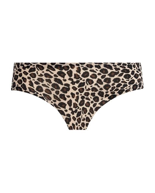 Chantelle Black Leopard Print Soft Stretch Brazilian Briefs