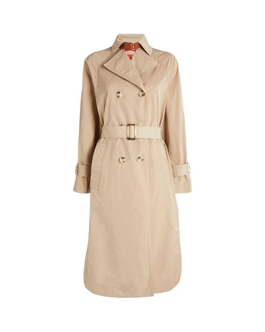 MAX&Co. Natural Double-breasted Trench Coat