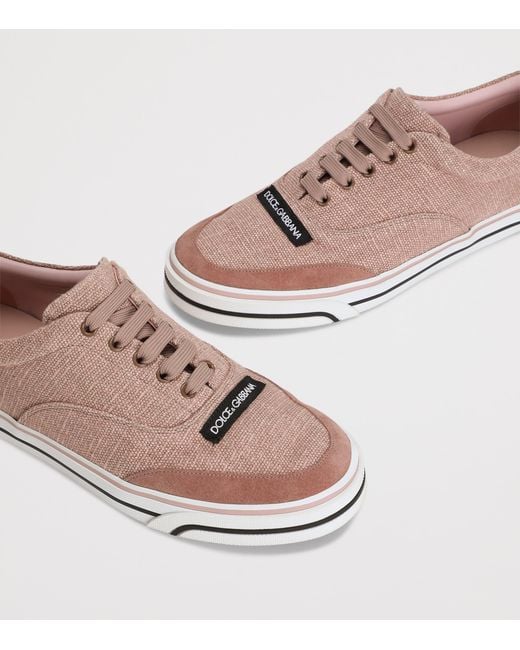 Dolce & Gabbana Pink Sailing Low-Top Sneakers for men
