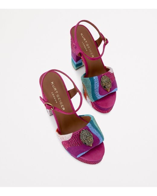 Kurt Geiger Pink Kensington Platform Sandals