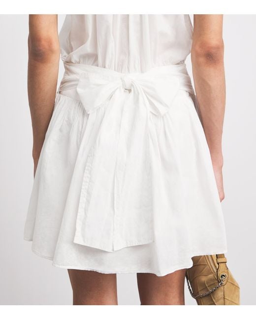 PAIGE White Cotton Voile Nisha Mini Dress