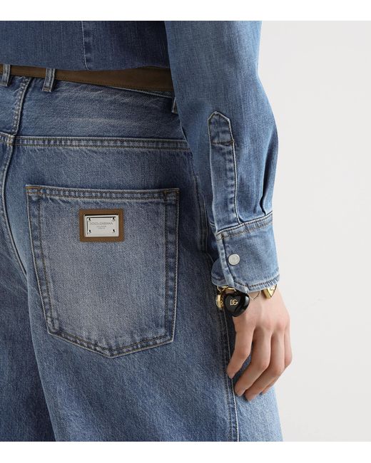 Dolce & Gabbana Blue Oversized Jeans