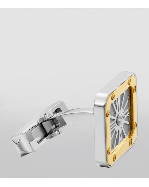 Cartier Metallic Sterling And Santos De Cufflinks for men