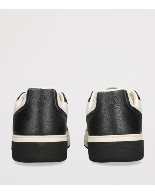 Represent Black Tumbled Leather Initial Sneakers for men