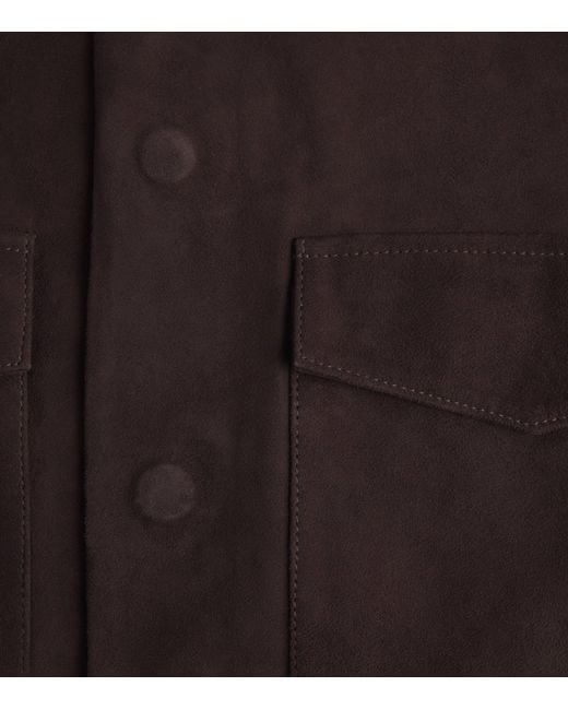 St. Agni Black Suede Utility Cocoon Bomber Jacket