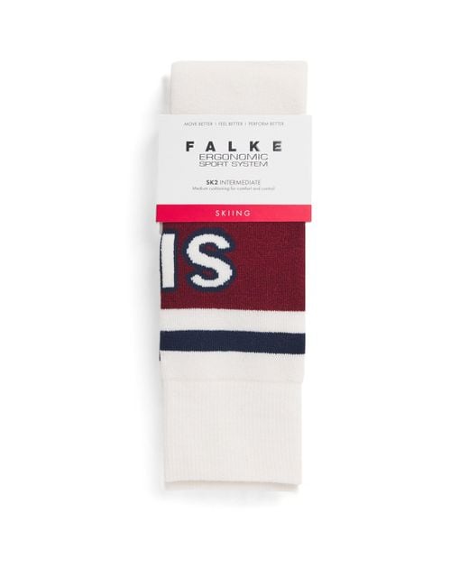 Falke White Sk2 Skiing Socks