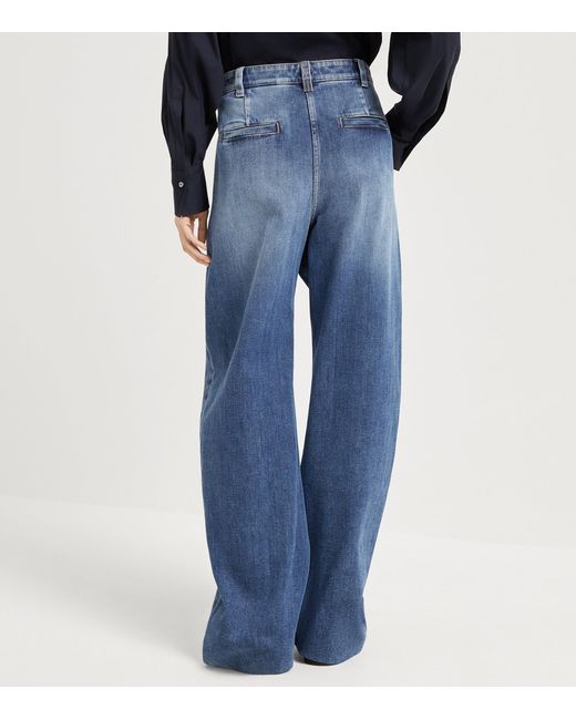 Brunello Cucinelli Blue Comfort Cotton Loose Jeans