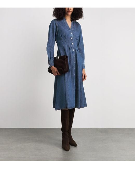 Veronica Beard Blue Denim Arcadia Shirt Dress