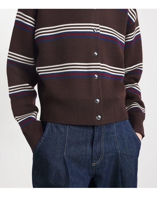Claudie Pierlot Multicolor Wool-Blend Stripe Cardigan