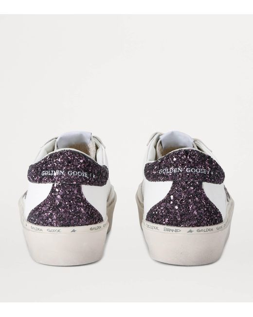 Golden Goose Deluxe Brand White Leather Embellished Hi Star Sneakers