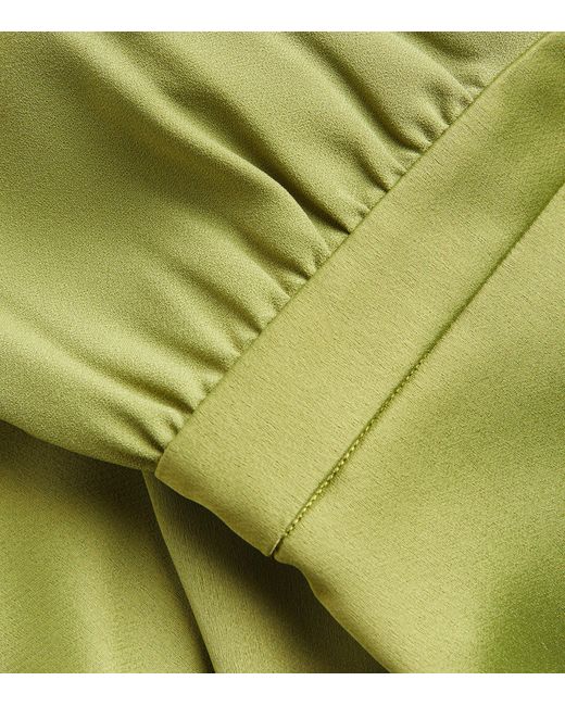 MAX&Co. Green Satin Wide-leg Jumpsuit