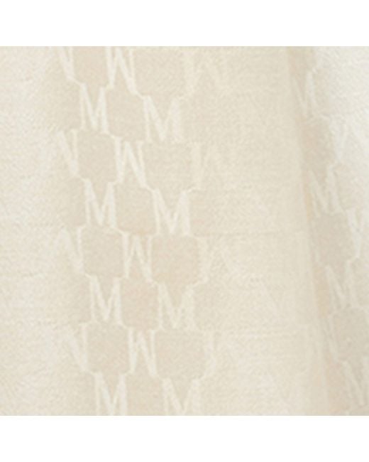 Max Mara White Cotton-Wool-Silk Scarf