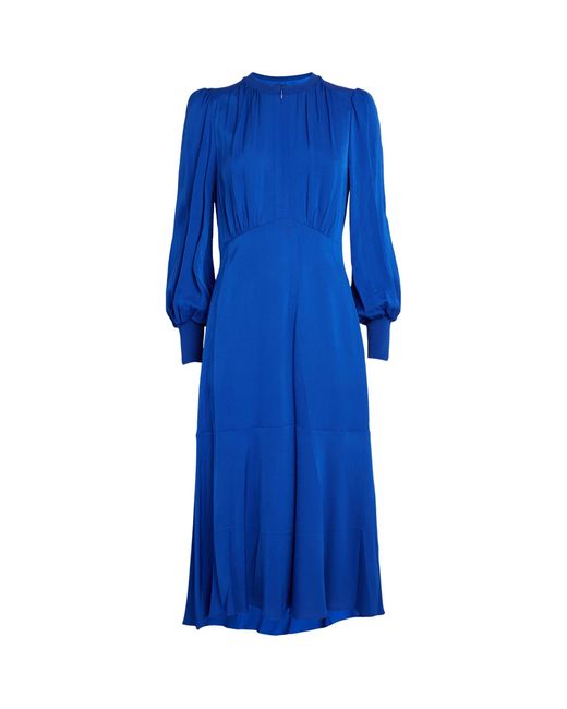 ME+EM Me+em Panelled Midi Dress in Blue | Lyst