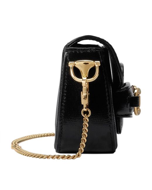 Gucci Black Super Mini 1955 Horsebit Shoulder Bag