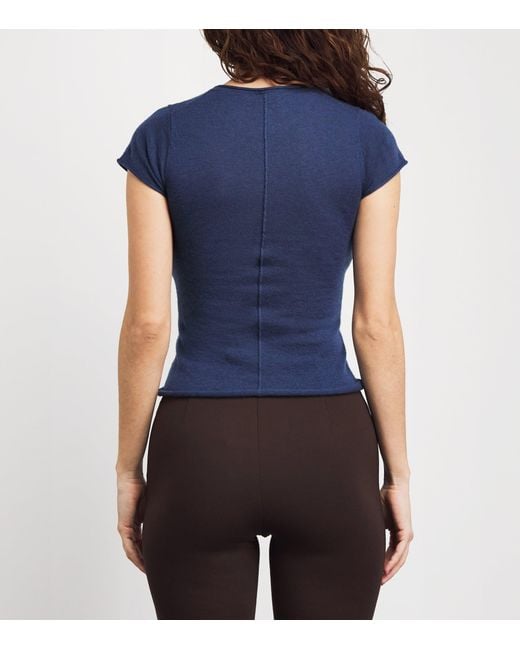 Skims Blue Cashmere T-Shirt
