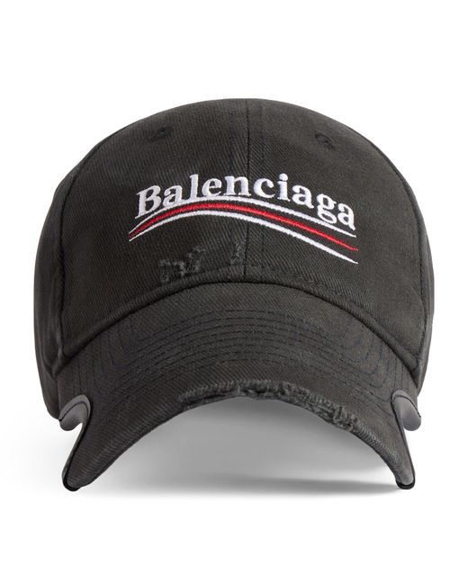 Balenciaga Black Cut-out Logo Cap for men