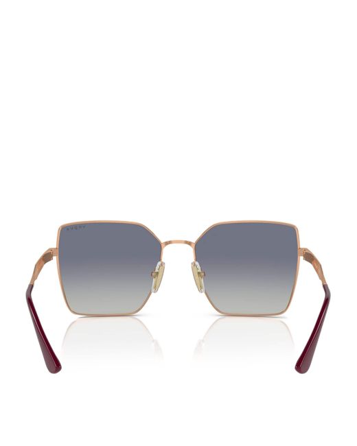 Vogue Gray Metal Square Sunglasses