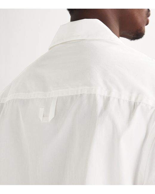 Jacquemus White Cotton Printed Bowling Shirt for men