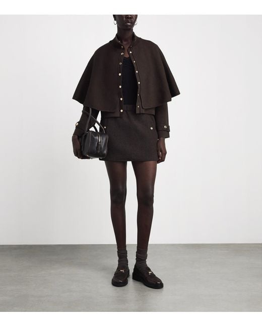 Maje Black Cape-Effect Cardigan