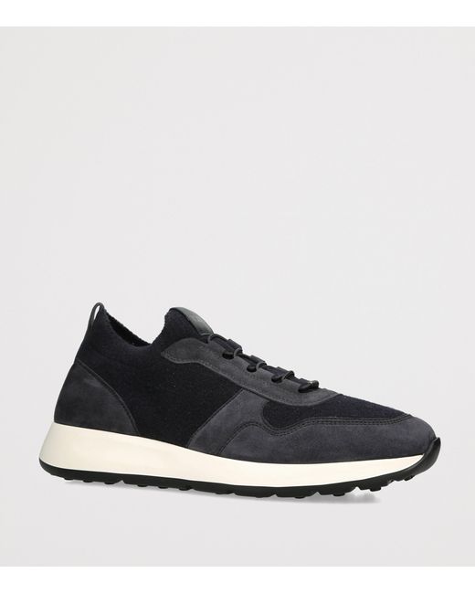 Tod's Black Suede-Knit Sportivo 79K Sneakers for men