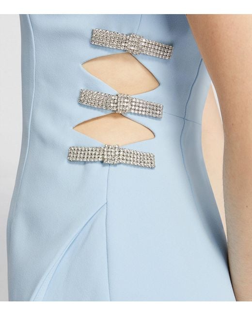 Self-Portrait Blue Cut-out Detail Midi Dress