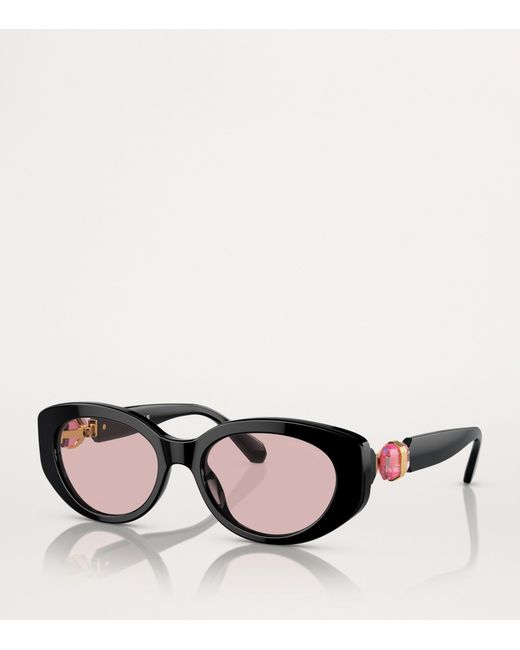 Swarovski Black Oval Sk6002 Sunglasses