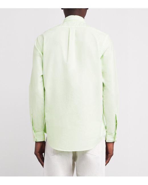 Polo Ralph Lauren White Cotton Mineral-Dyed Oxford Shirt for men