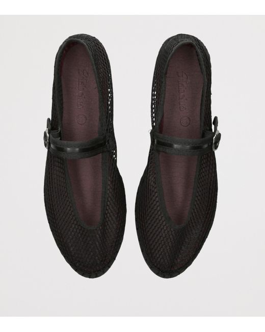 Flabelus Black Mesh Isabella Ballet Flats