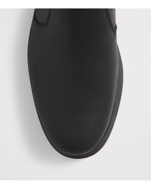 Barbour Black Leather Hale Chelsea Boots for men